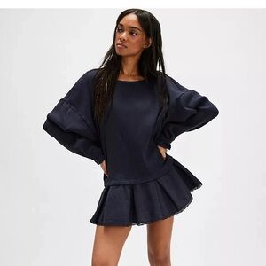 Free People Ribbed Drop Shoulder Sleeves Mod Moment Tunic Top M